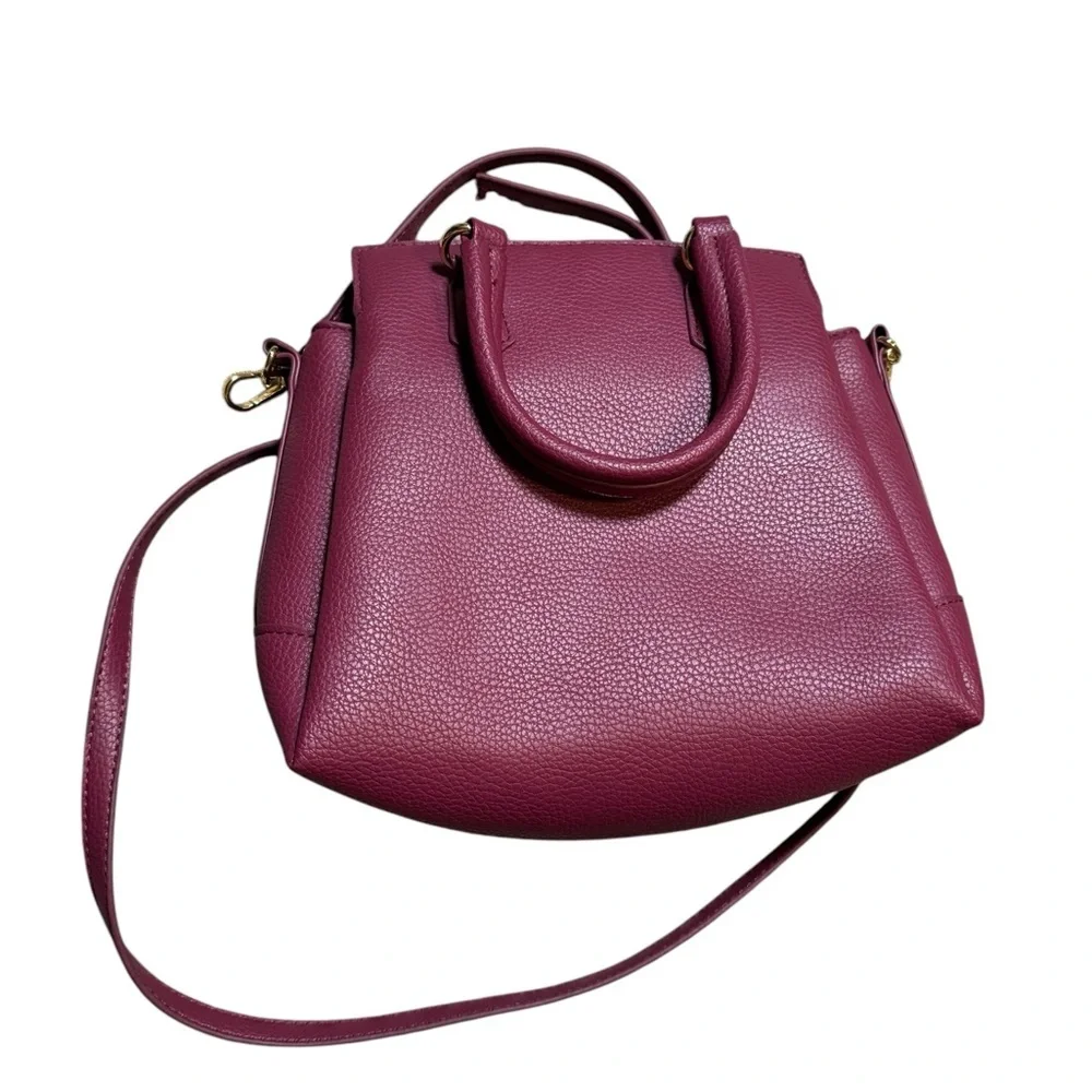 👜 Steve Madden Burgundy‎ Tote Satchel Bag Crossbody Strap OS 👜